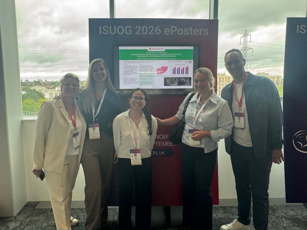 WomAIn team posing together at the ISUOG World Congress in London